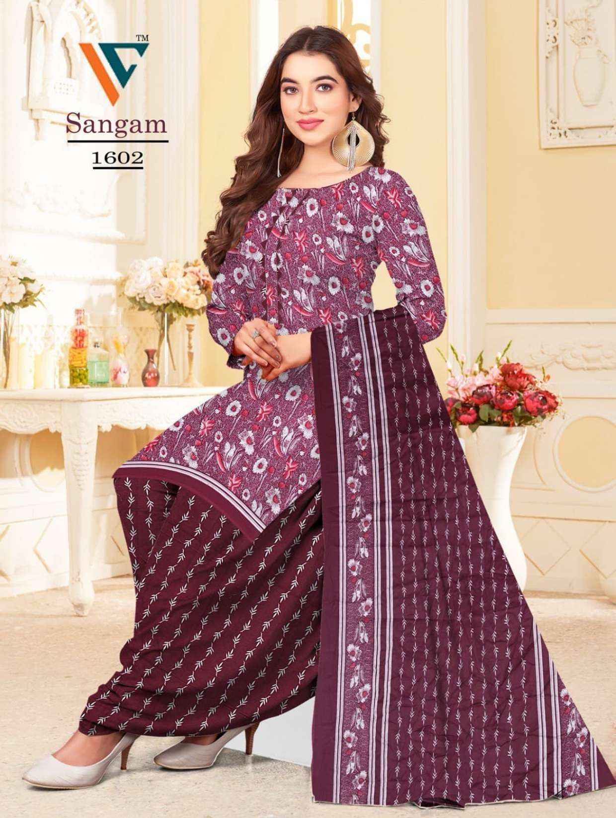 Vandana Creation Sangam‎‎ Vol 16 Cotton Dress Material Wholesale Price ( 12 Pcs Catalog )