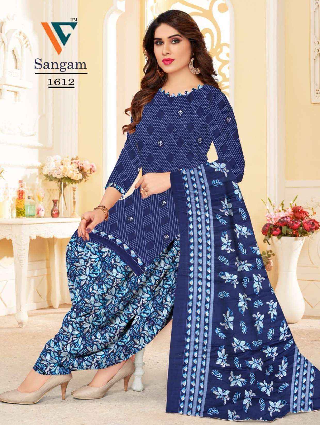 Vandana Creation Sangam‎‎ Vol 16 Cotton Dress Material Wholesale Price ( 12 Pcs Catalog )