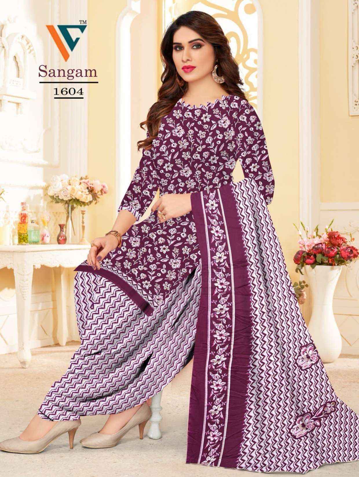 Vandana Creation Sangam‎‎ Vol 16 Cotton Dress Material Wholesale Price ( 12 Pcs Catalog )