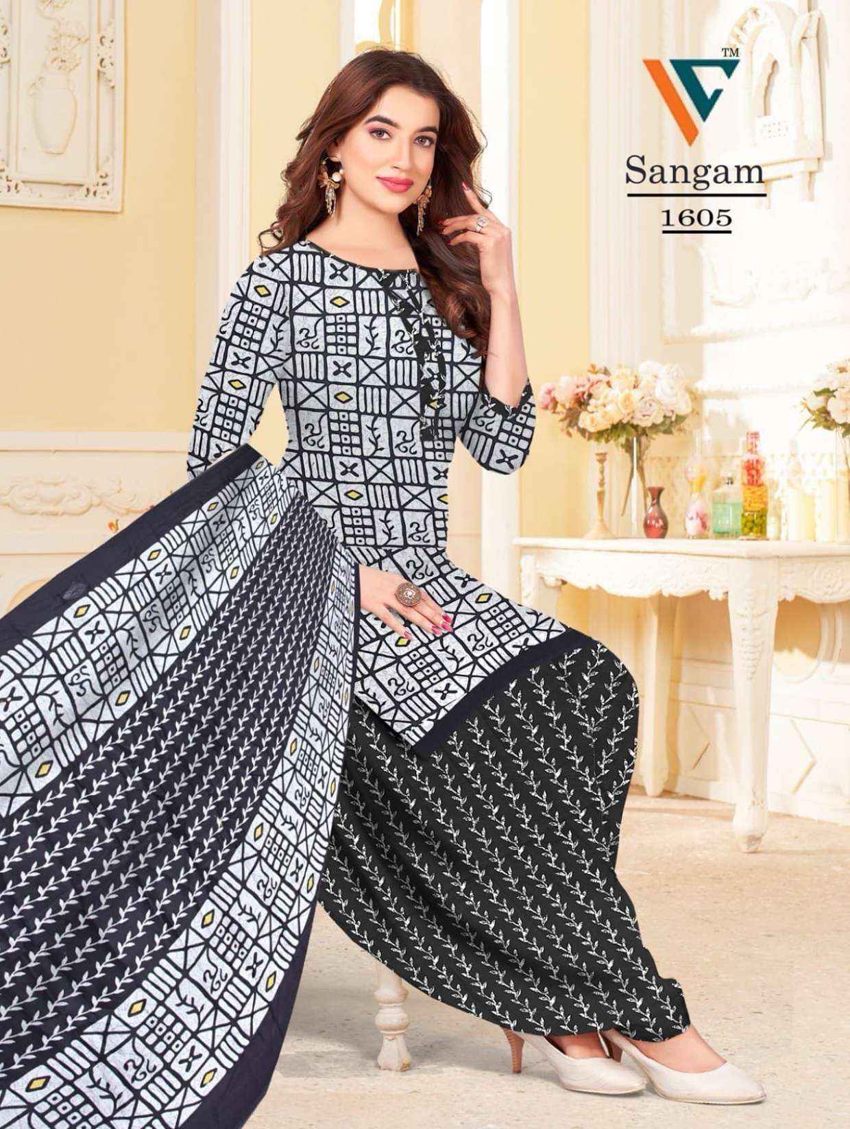 Vandana Creation Sangam‎‎ Vol 16 Cotton Dress Material Wholesale Price ( 12 Pcs Catalog )