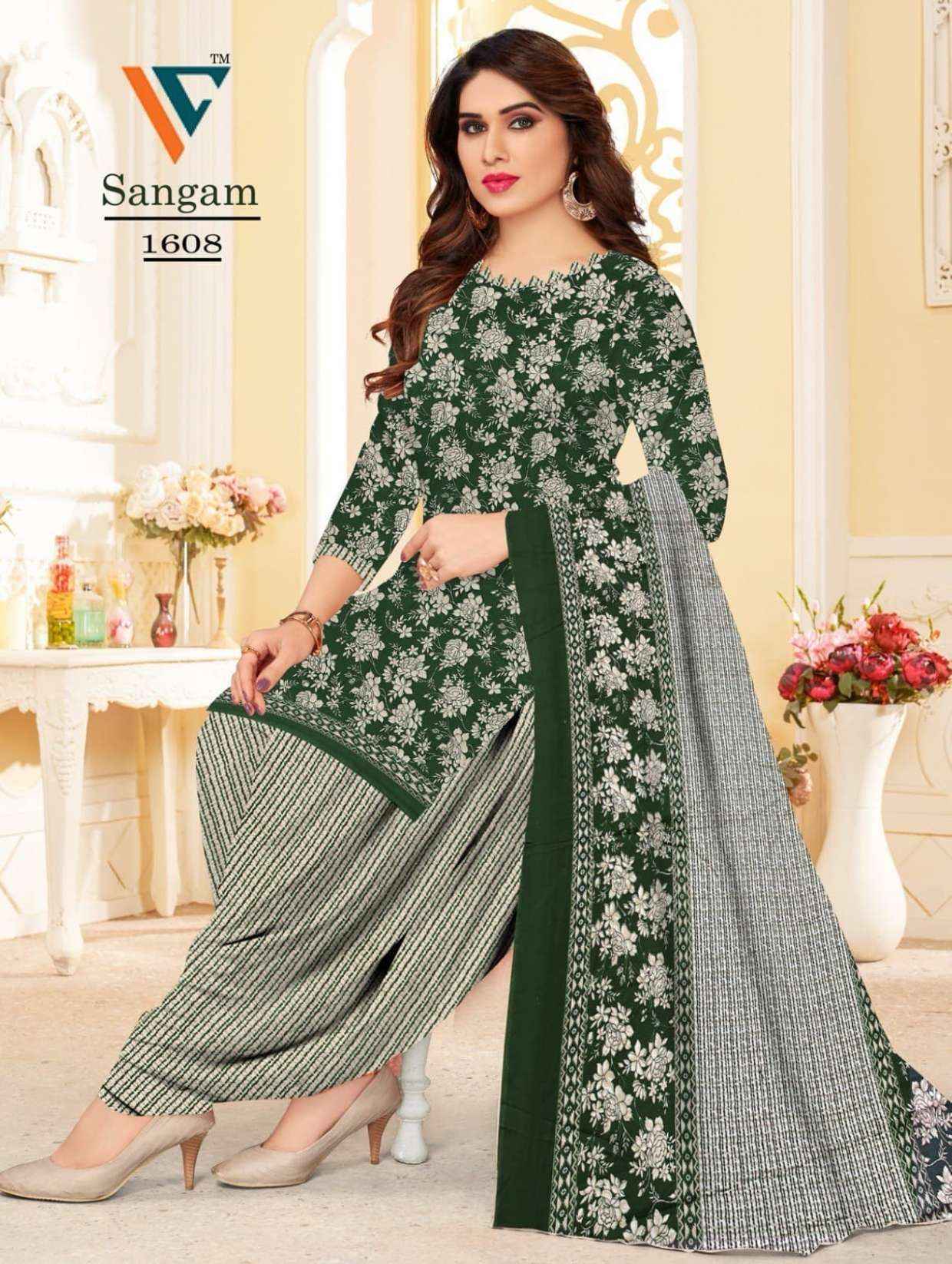 Vandana Creation Sangam‎‎ Vol 16 Cotton Dress Material Wholesale Price ( 12 Pcs Catalog )