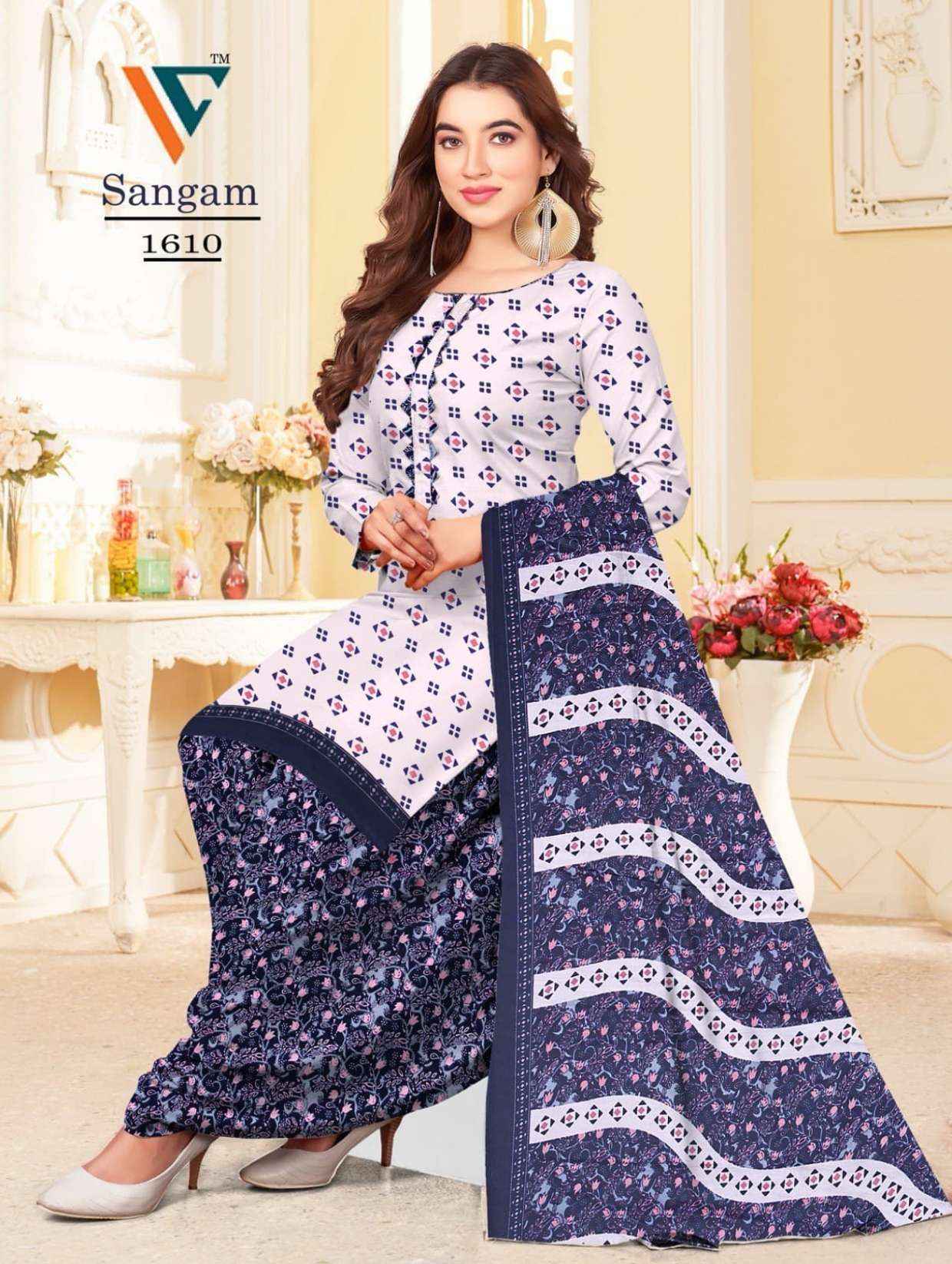 Vandana Creation Sangam‎‎ Vol 16 Cotton Dress Material Wholesale Price ( 12 Pcs Catalog )