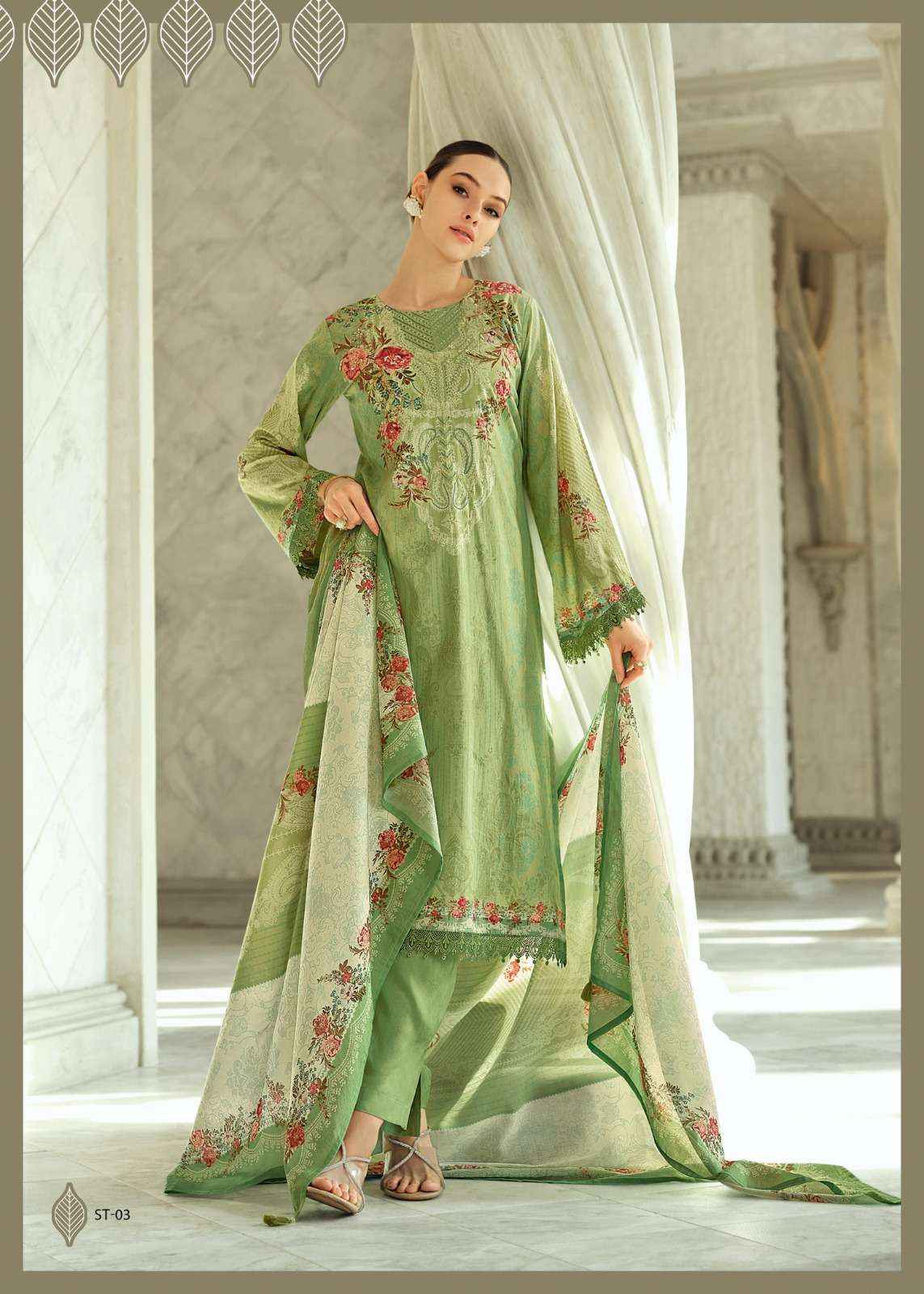 Varsha Serenity Premium Design Cotton Suit Dress Material Wholesale Price ( 5 Pcs Catalog )