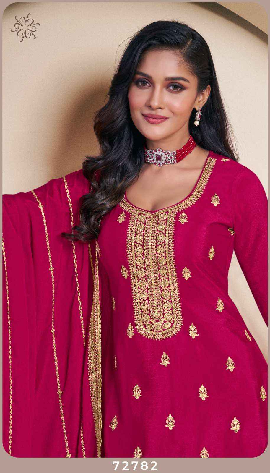 Vinay Fashion Kuleesh Sangeet Designer Chinon Party Wear Dress Material Wholesale Price ( 4 Pcs Catalog )