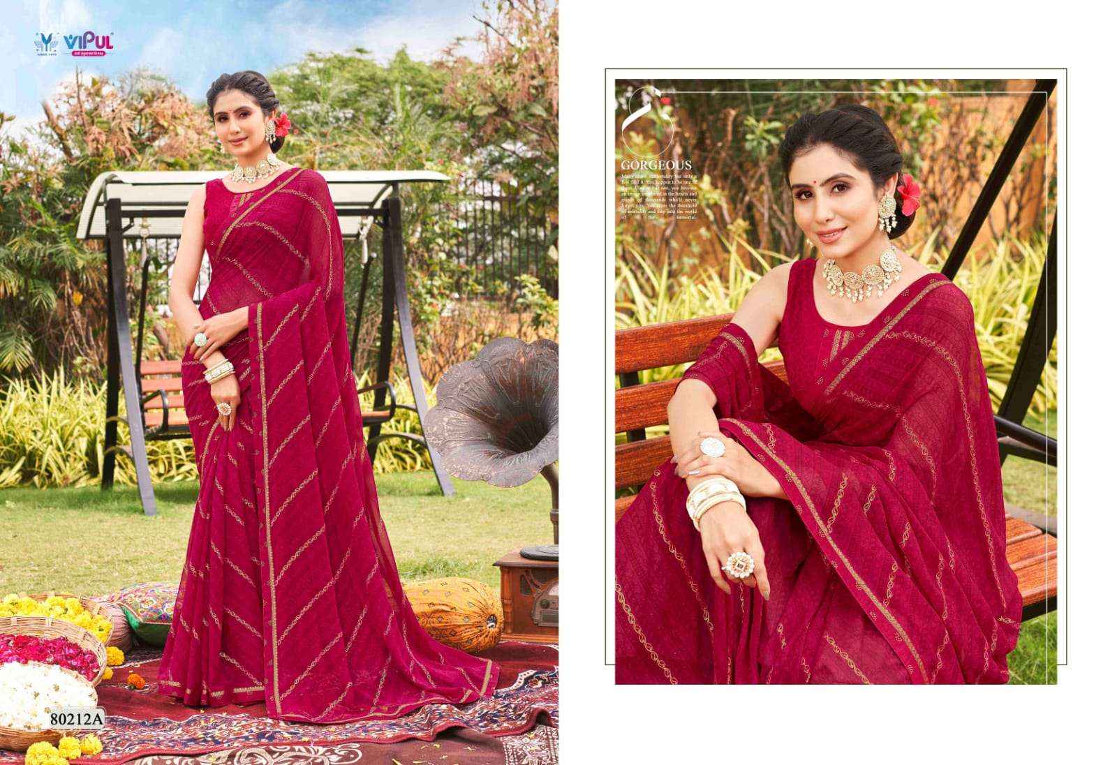 Vipul Sajeeli 80208 To 80215 Daily Wear Style Designer Saree Wholesale Price ( 8 Pcs Catalog )