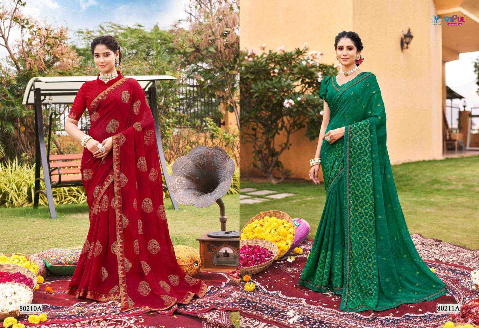 Vipul Sajeeli 80208 To 80215 Daily Wear Style Designer Saree Wholesale Price ( 8 Pcs Catalog )