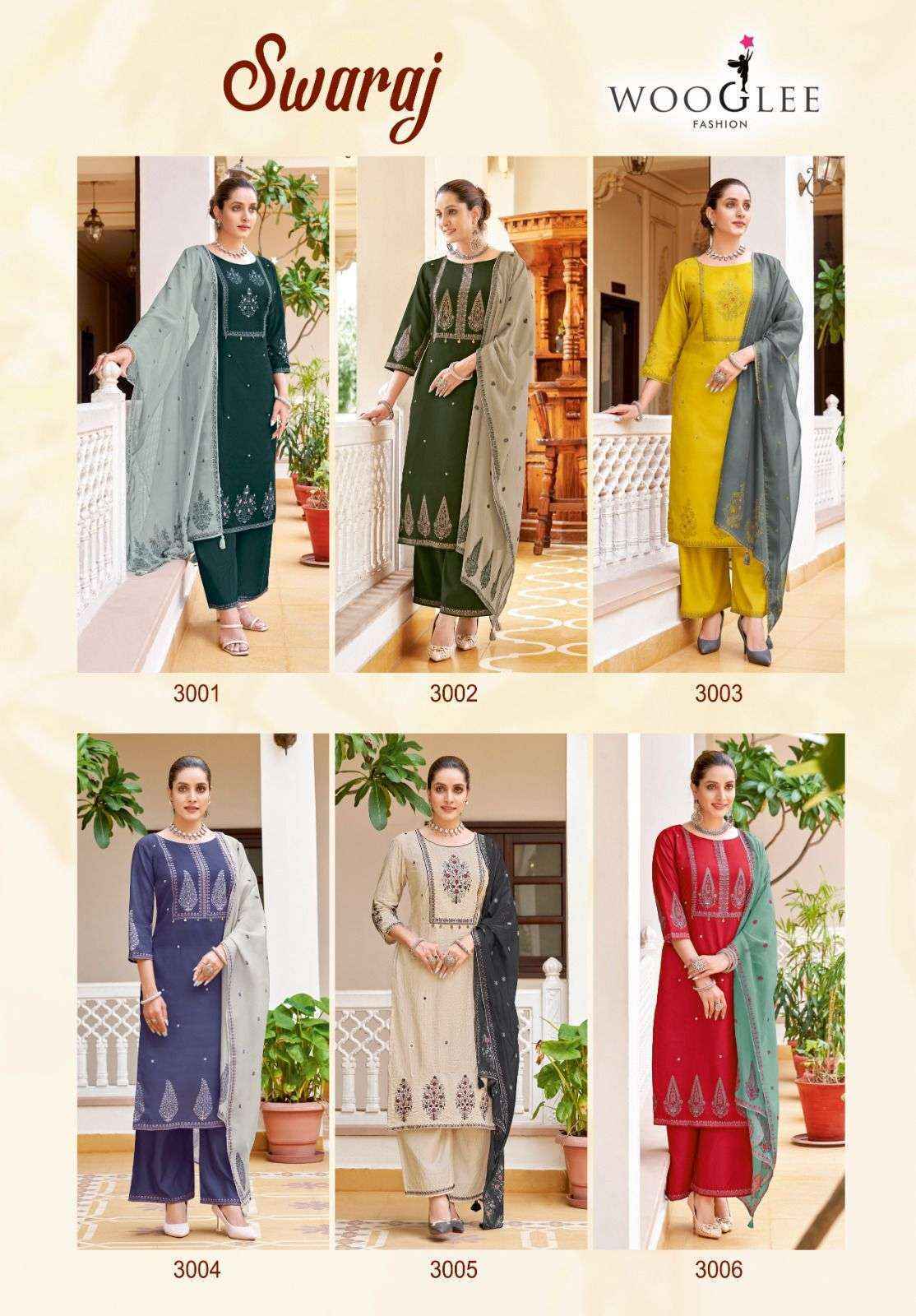 Wooglee Swaraj Viscouse Kurti Wholesale Price ( 6 Pcs Catalog )