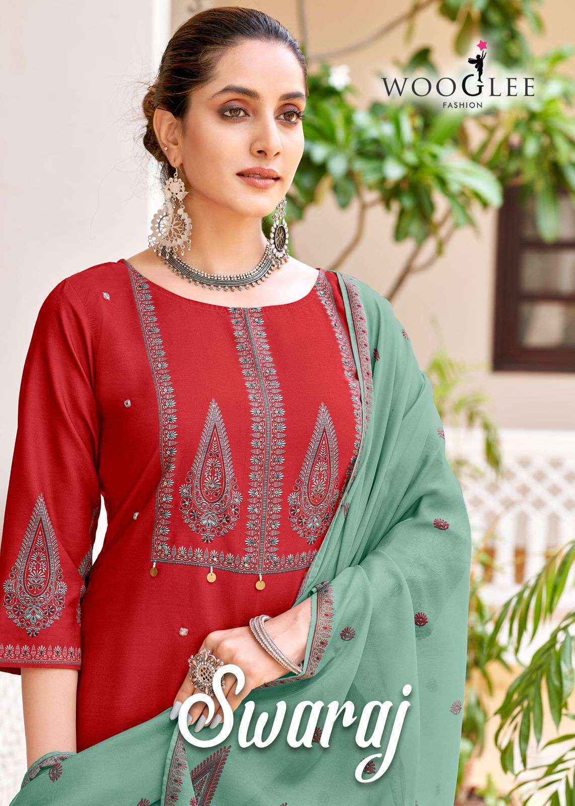 Wooglee Swaraj Viscouse Kurti Wholesale Price ( 6 Pcs Catalog )