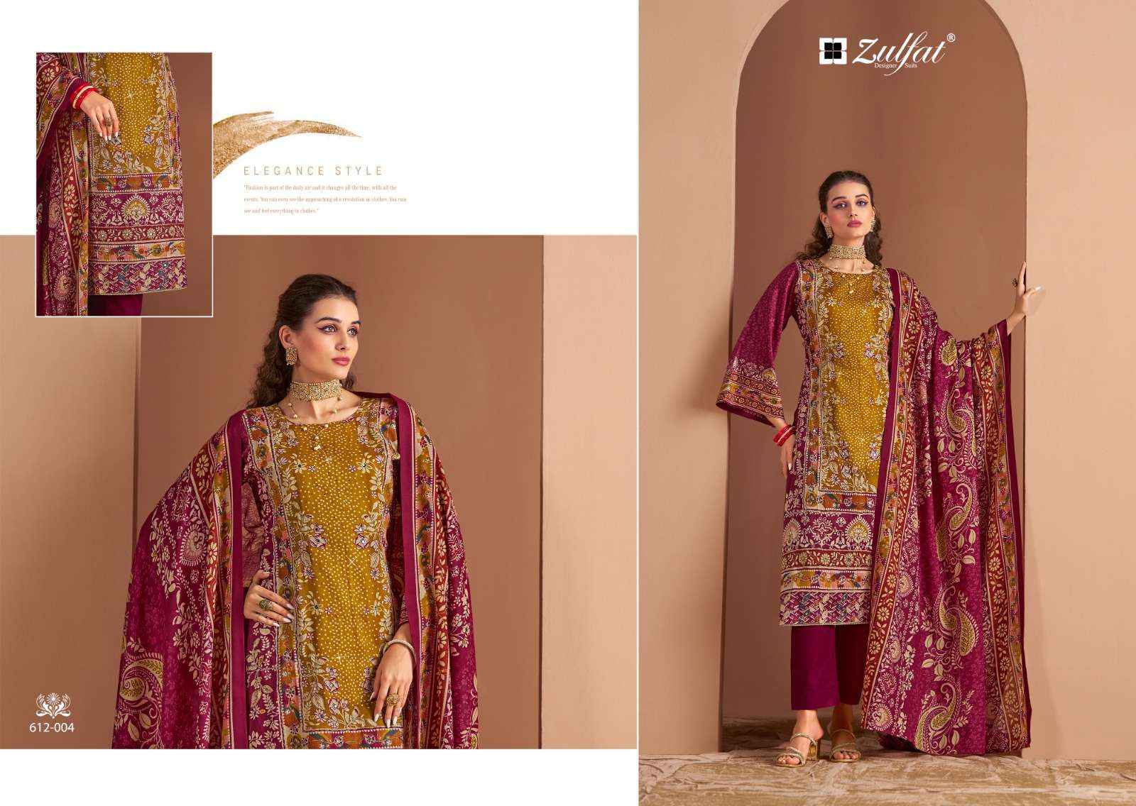 ZULFAT DESIGNER RAABTA VOL 3 WHOLESALE JAM COTTON DRESS MATERIAL ( 6 PCS CATALOG )