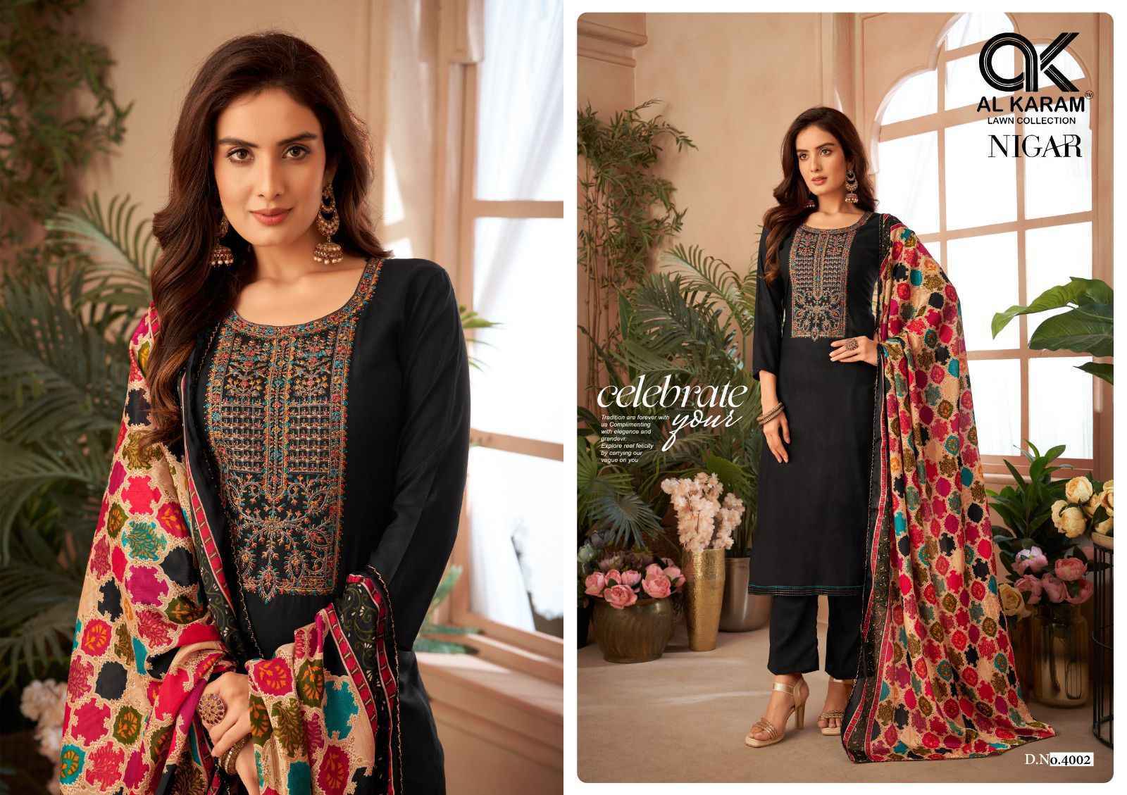 Al Karam Nigar Edition 4 Reyon Dress Material Wholesale Price ( 6 Pcs Catalog )