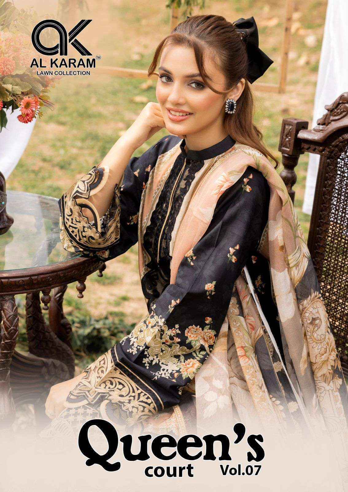 AL Karam Queens Court Vol 7 Cotton Dress Material Wholesale Price ( 6 Pcs catalog )