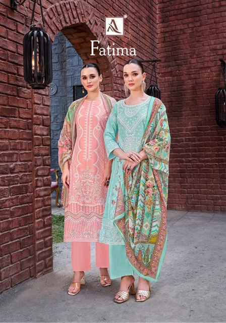 Alok Fatima Cotton Dress Material Wholesale Price ( 6 Pcs Catalog )