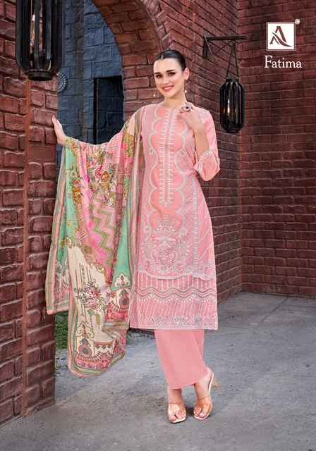 Alok Fatima Cotton Dress Material Wholesale Price ( 6 Pcs Catalog )