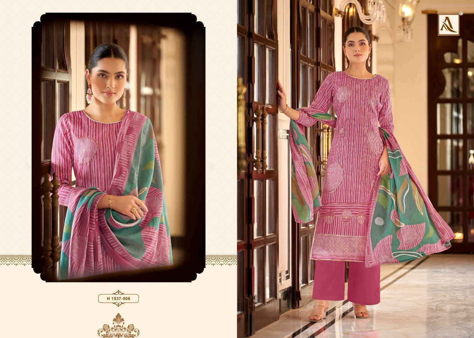 Alok Gulnaz Zam Dress Material Wholesale Price ( 6 Pcs Catalog )