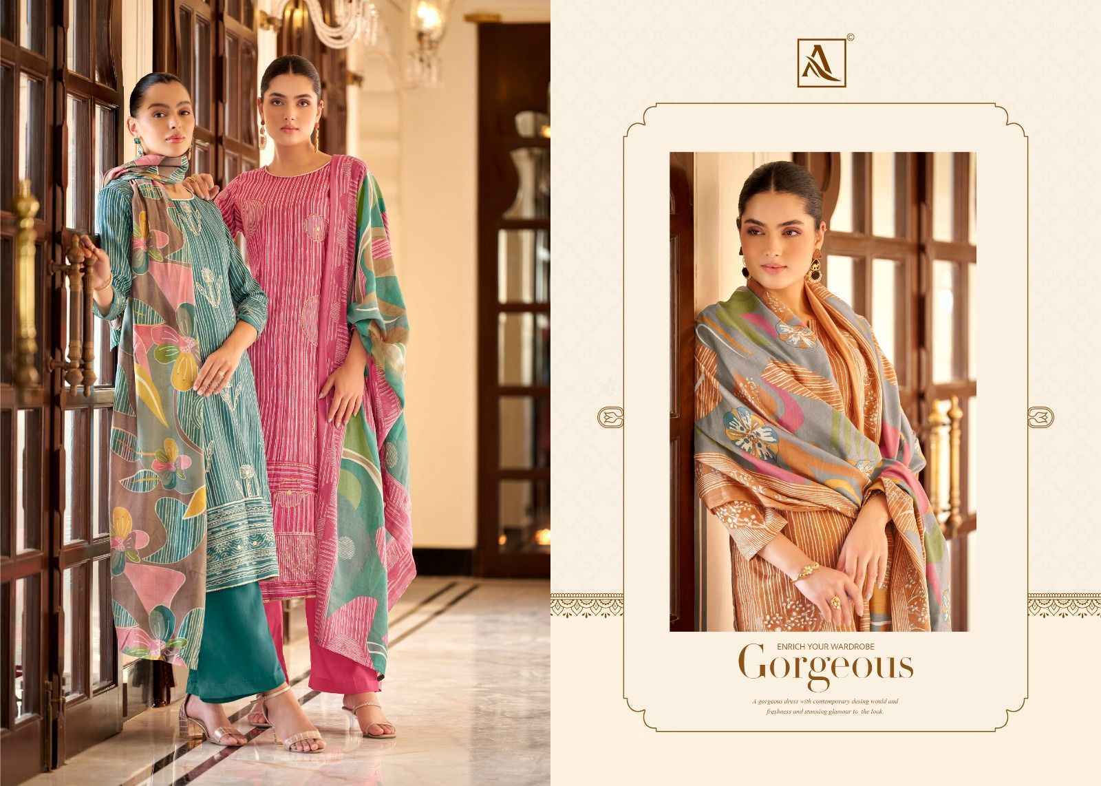 Alok Gulnaz Zam Dress Material Wholesale Price ( 6 Pcs Catalog )