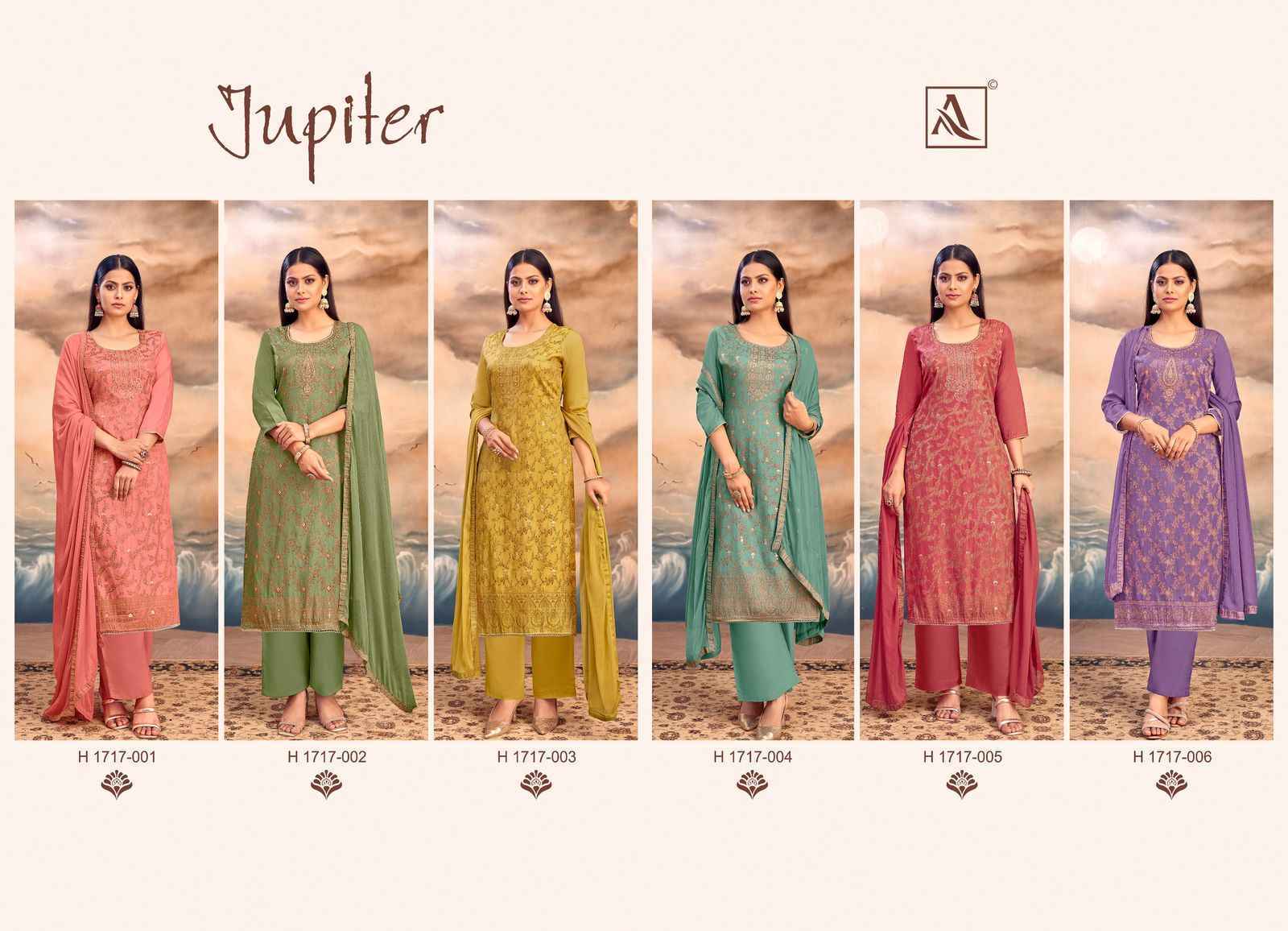 Alok Jupiter Musline Dress Material Wholesale Price ( 6 Pcs Catalog )