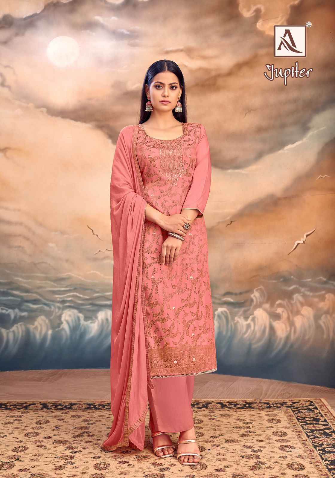 Alok Jupiter Musline Dress Material Wholesale Price ( 6 Pcs Catalog )