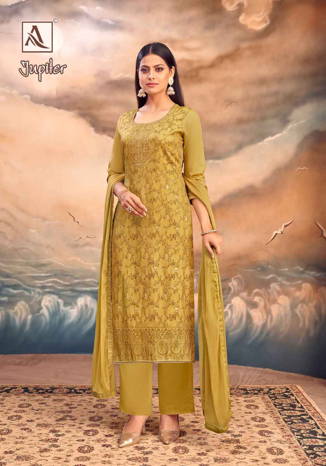 Alok Jupiter Musline Dress Material Wholesale Price ( 6 Pcs Catalog )