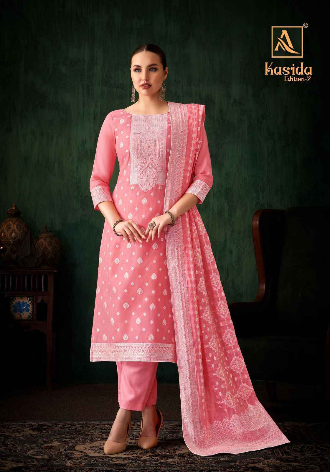 Alok Kasida Edition 2 Hand Weave Jacquard Dress Material Wholesale Price ( 6 Pcs Catalog )