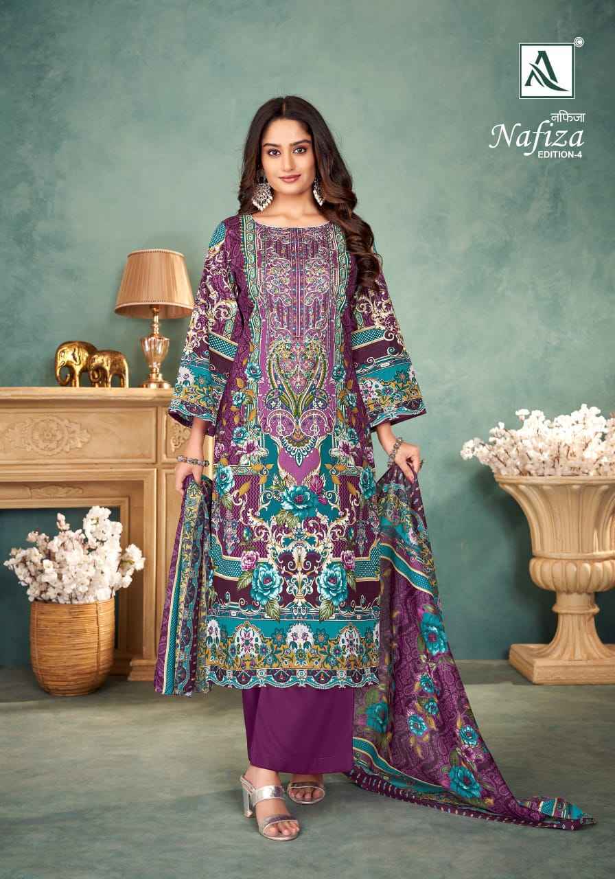 Alok Nafiza Editon 4 Cambric Cotton Dress Material Wholesale Price ( 8 Pcs Catalog )