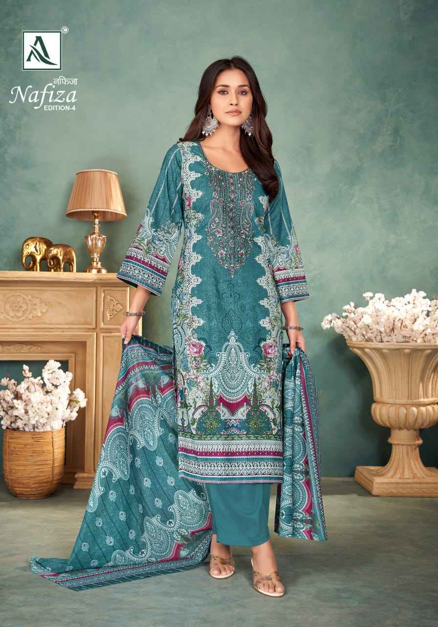 Alok Nafiza Editon 4 Cambric Cotton Dress Material Wholesale Price ( 8 Pcs Catalog )