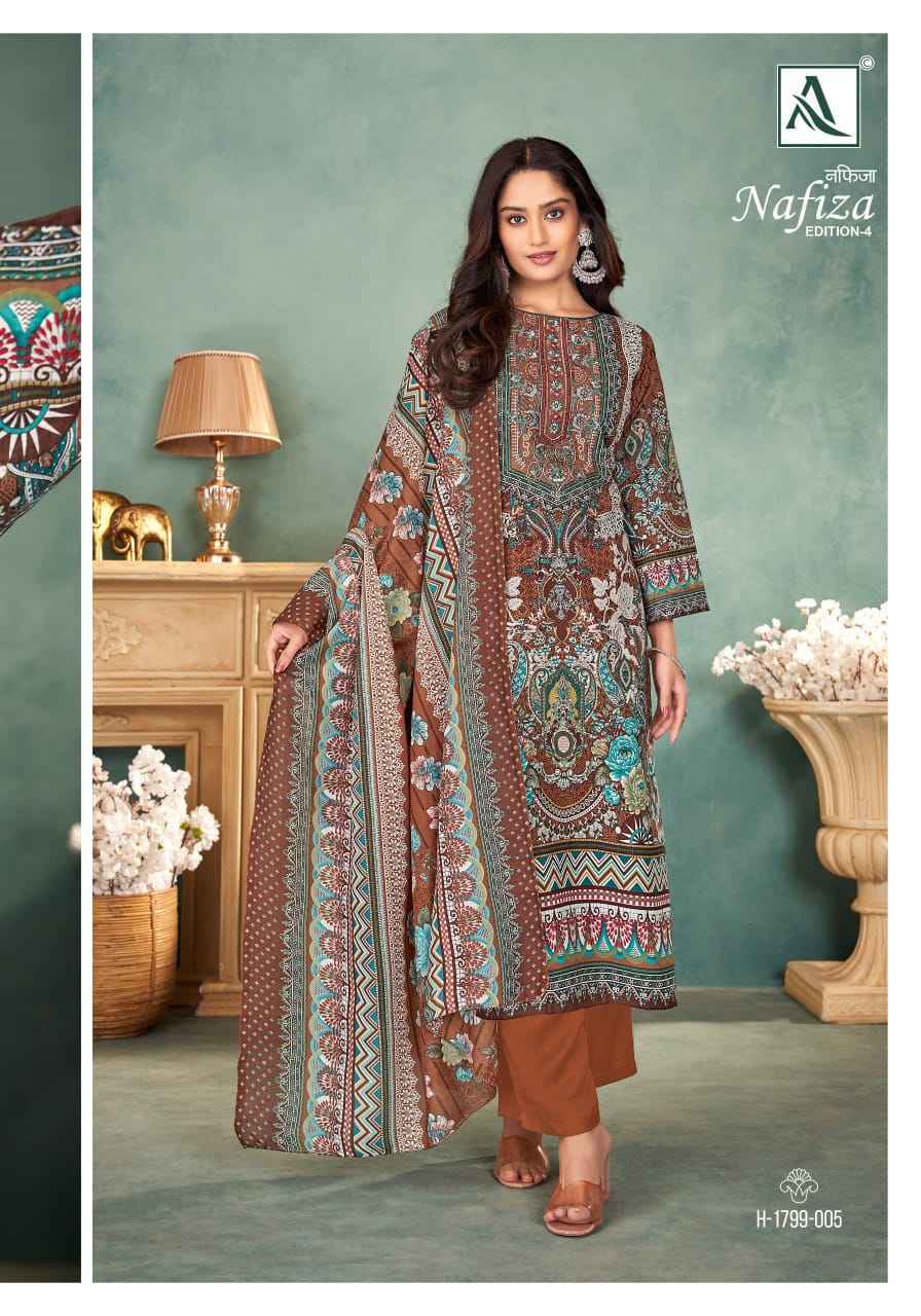 Alok Nafiza Editon 4 Cambric Cotton Dress Material Wholesale Price ( 8 Pcs Catalog )