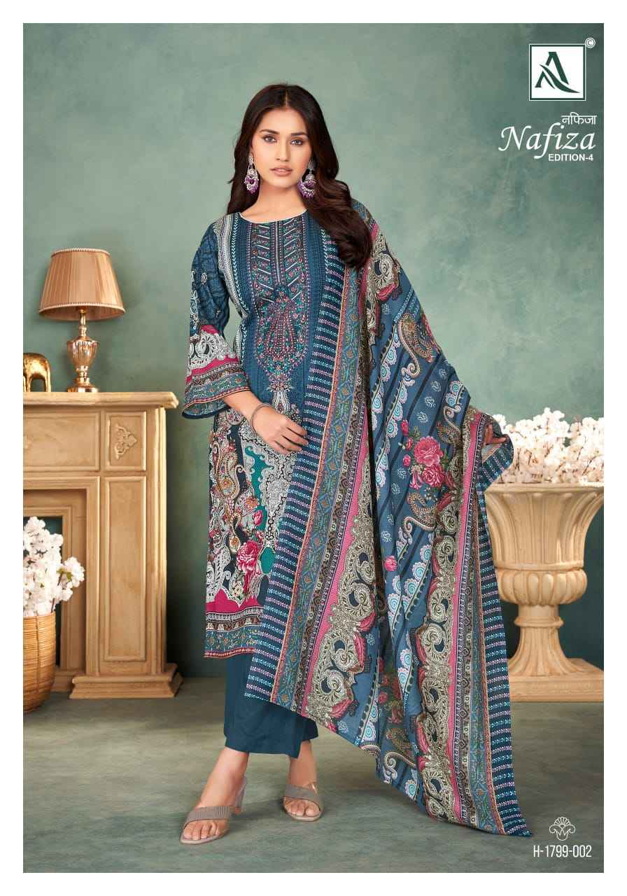 Alok Nafiza Editon 4 Cambric Cotton Dress Material Wholesale Price ( 8 Pcs Catalog )