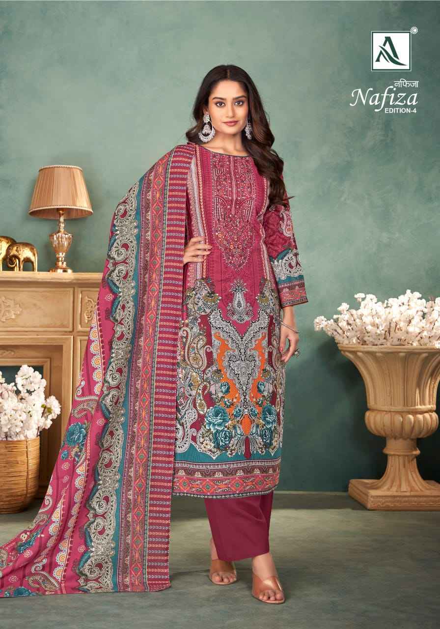 Alok Nafiza Editon 4 Cambric Cotton Dress Material Wholesale Price ( 8 Pcs Catalog )