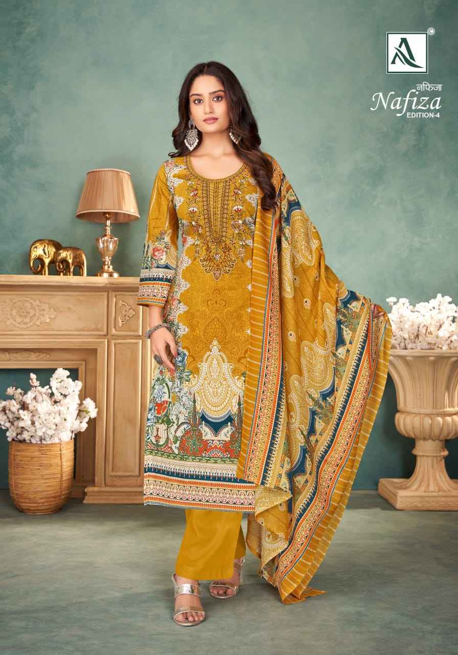 Alok Nafiza Editon 4 Cambric Cotton Dress Material Wholesale Price ( 8 Pcs Catalog )