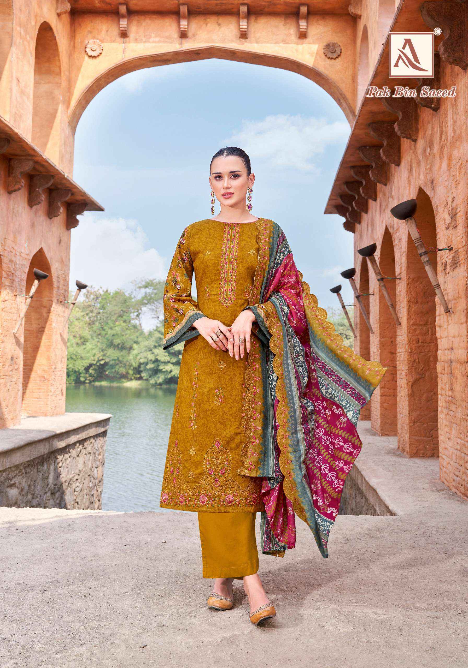 Alok Pak Bin Saeed Cambric Cotton Dress Material Wholesale Price ( 6 Pcs Catalog )