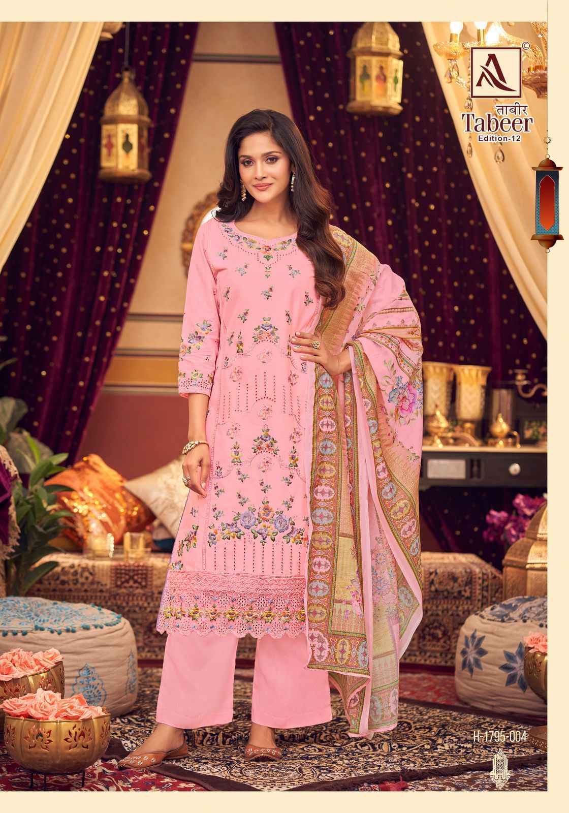 Alok Tabeer Edition 12 Cambric Lawn Dress Material Wholesale Price ( 8 Pcs Catalog )