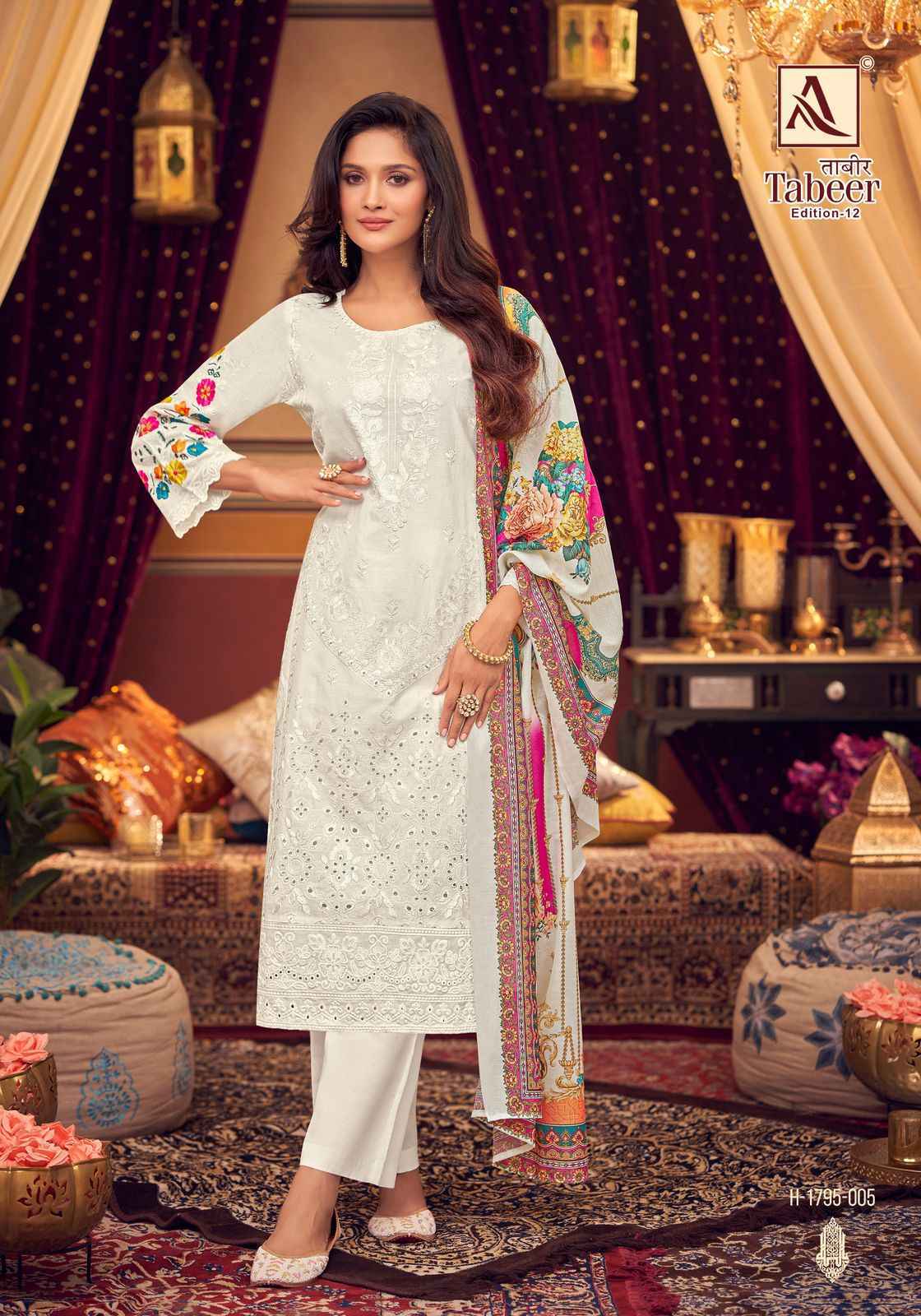 Alok Tabeer Edition 12 Cambric Lawn Dress Material Wholesale Price ( 8 Pcs Catalog )