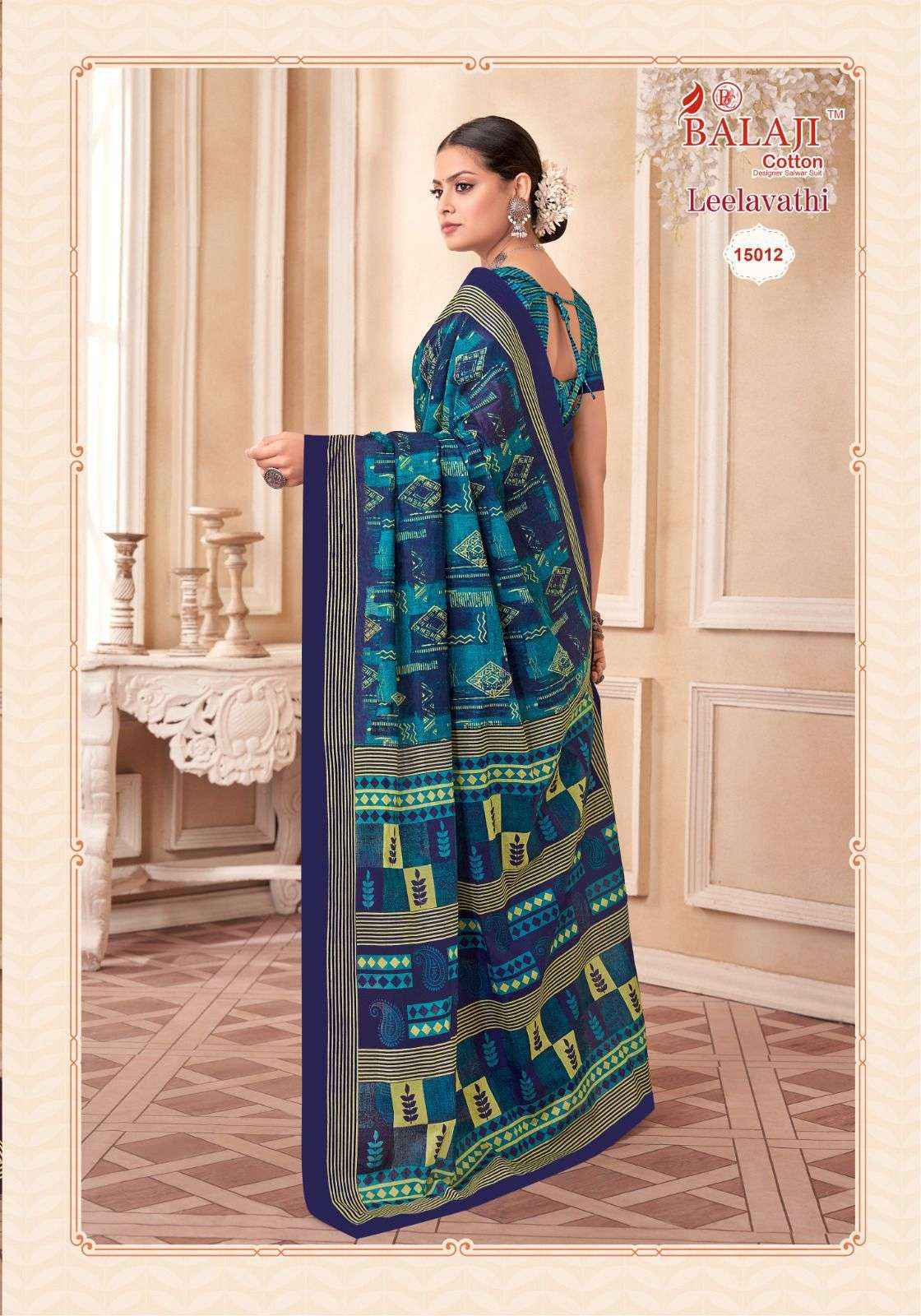 BALAJI COTTON LEELAVATHI VOL 15 PURE COTTON SAREES ( 20 PCS CATALOG )