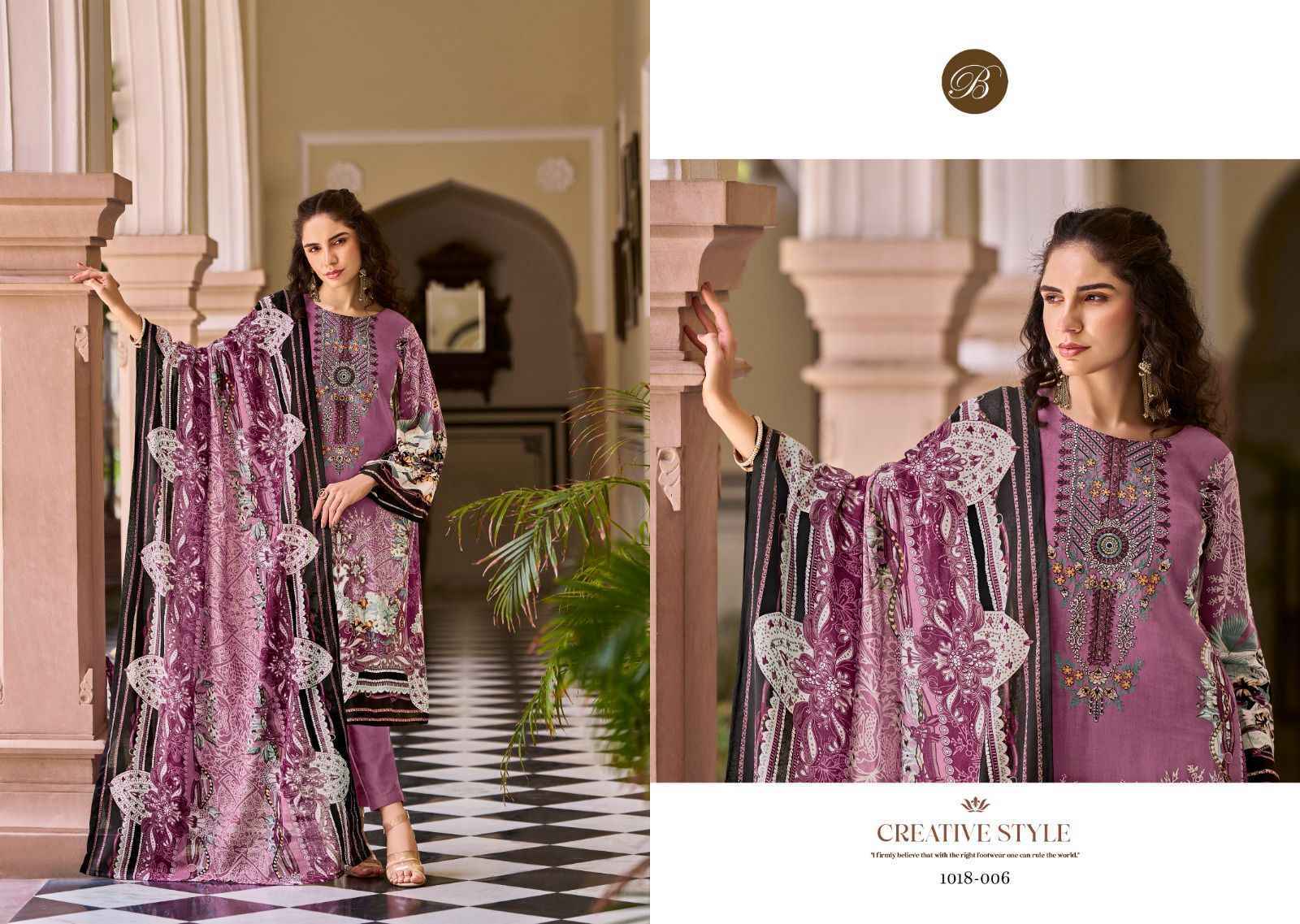 Belliza Riwayat Vol 9 Viscose Rayon Dress Material Wholesale Price ( 8 Pcs Catalog )