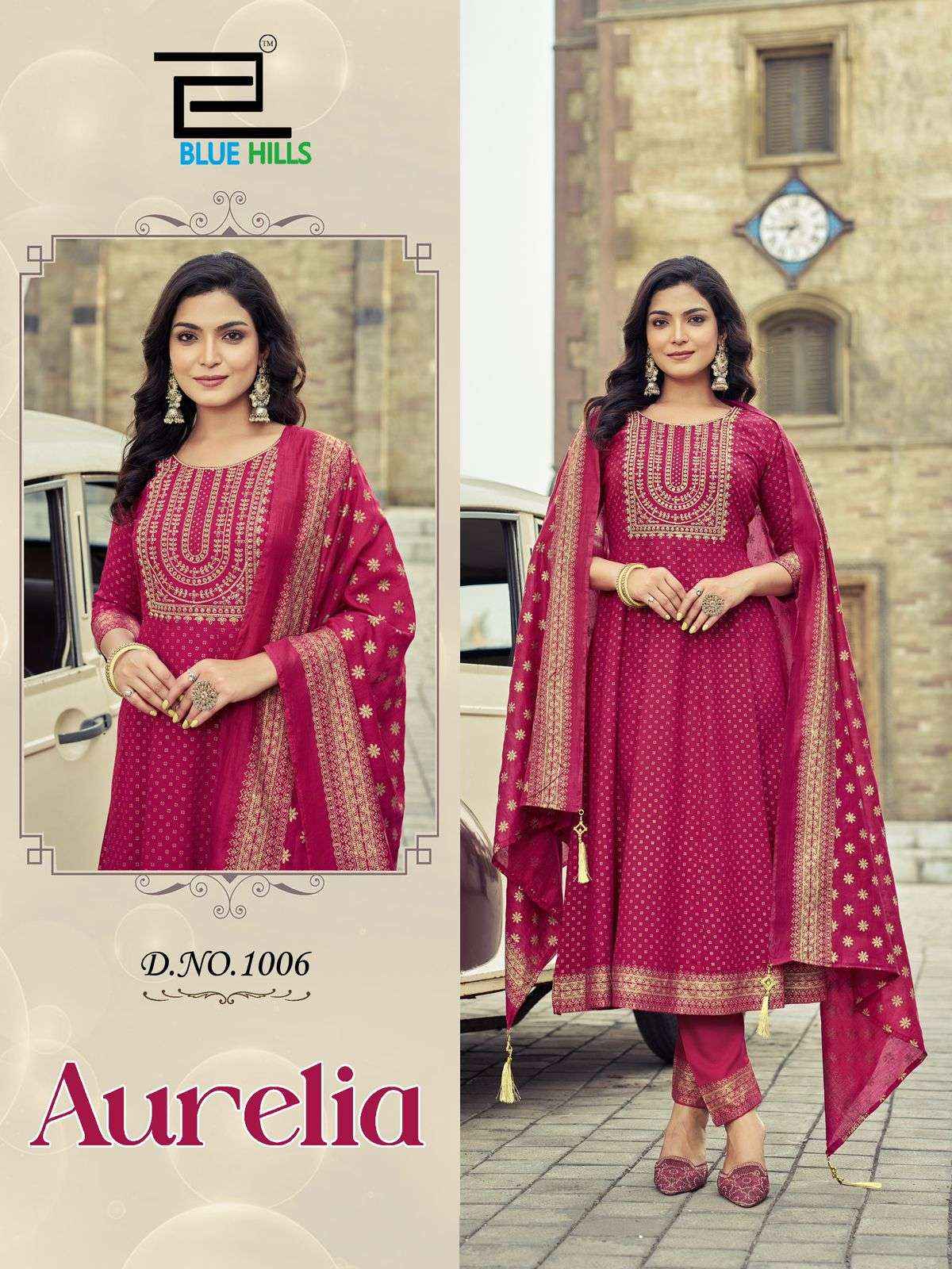 BLUE HILLS AURELIA RAYON ANARKALI READY MADE SUITS ( 6 PCS CATALOG )