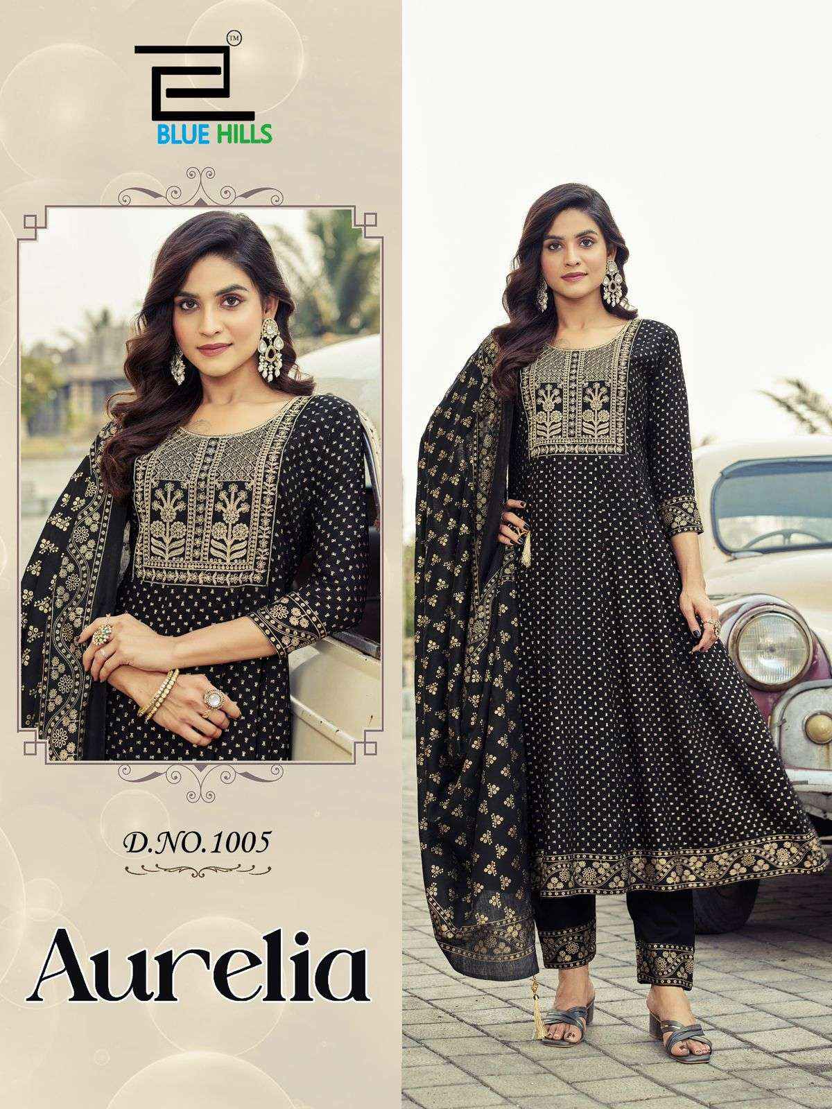 BLUE HILLS AURELIA RAYON ANARKALI READY MADE SUITS ( 6 PCS CATALOG )