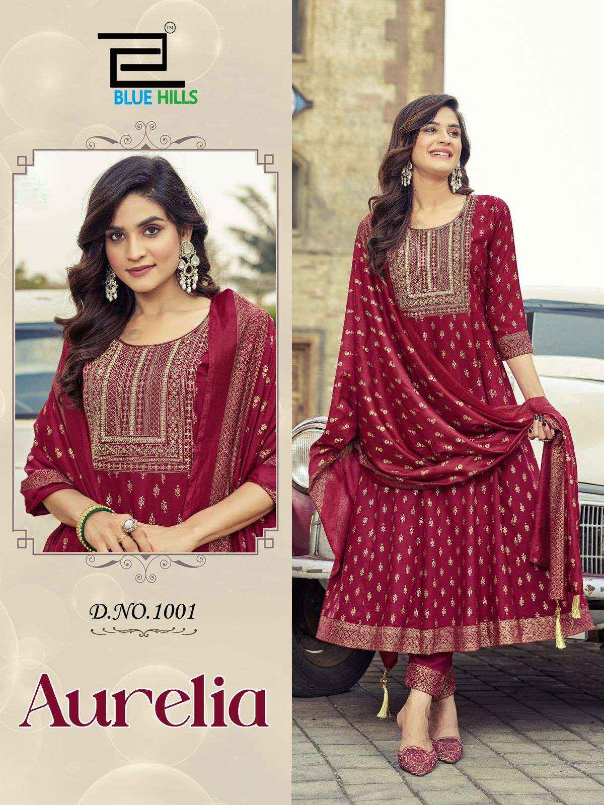 BLUE HILLS AURELIA RAYON ANARKALI READY MADE SUITS ( 6 PCS CATALOG )