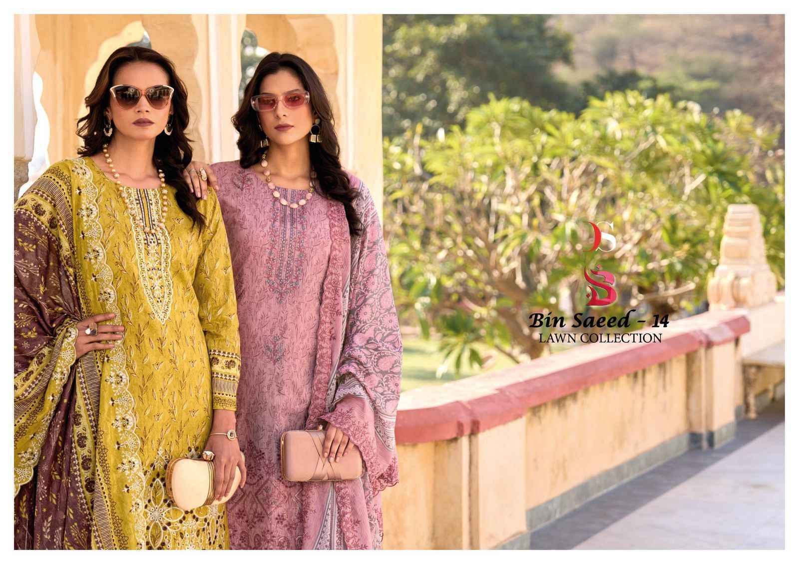 Deepsy Bin Saeed Vol 14 Cotton Dress Material Wholesale Price ( 6 Pcs Catalog )