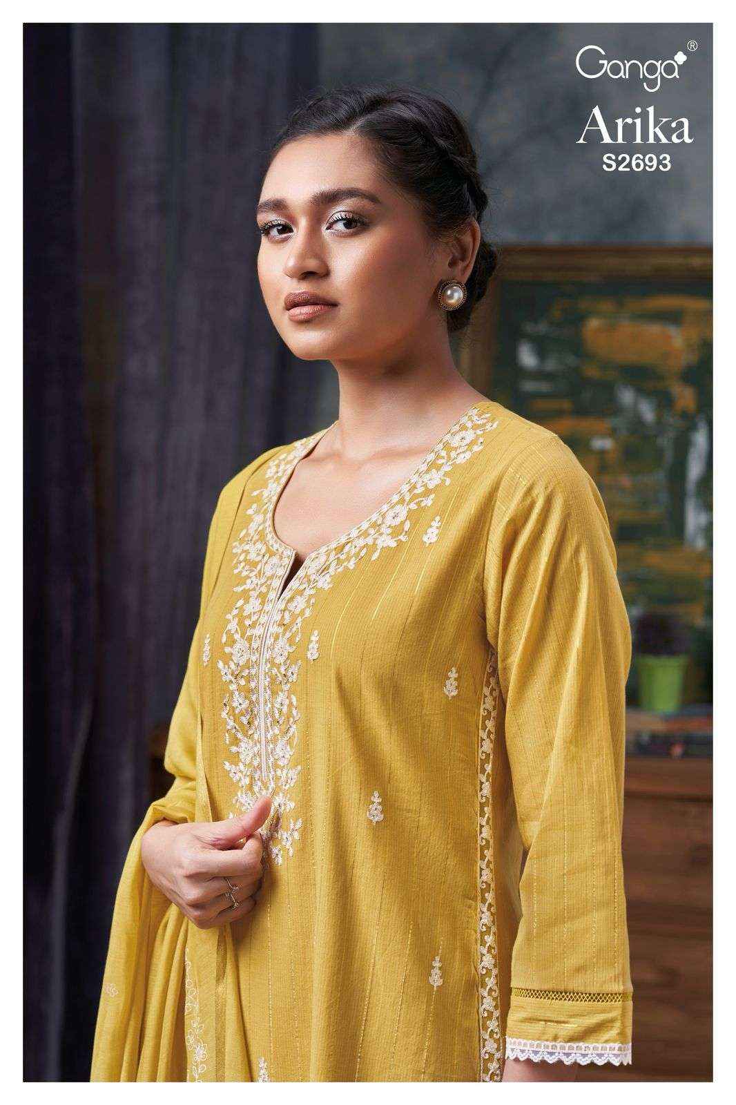 Ganga Fashion Arika 2693 Fancy Cotton Dress Material Wholesale Price ( 4 Pcs Catalog ) 