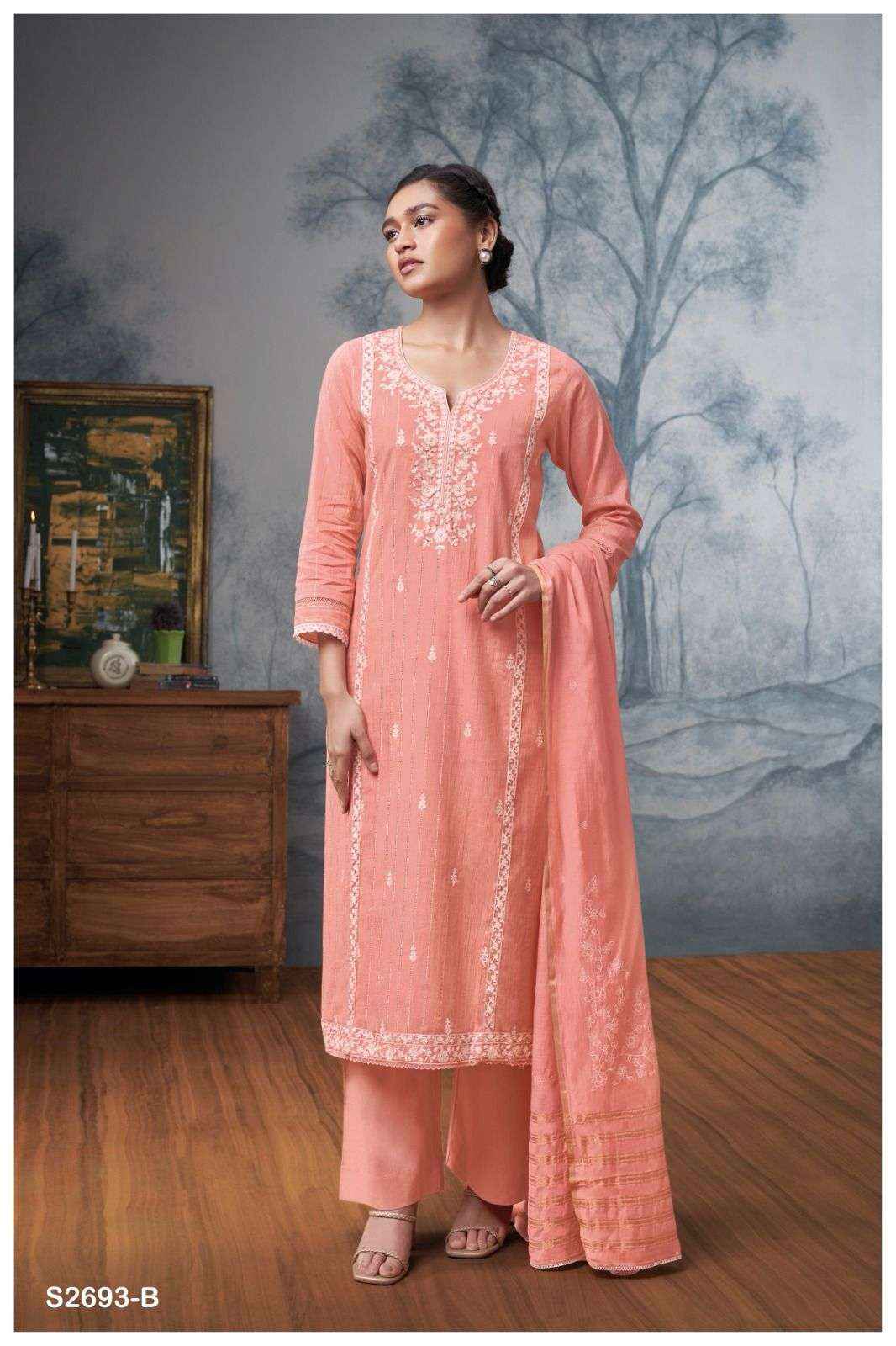 Ganga Fashion Arika 2693 Fancy Cotton Dress Material Wholesale Price ( 4 Pcs Catalog ) 