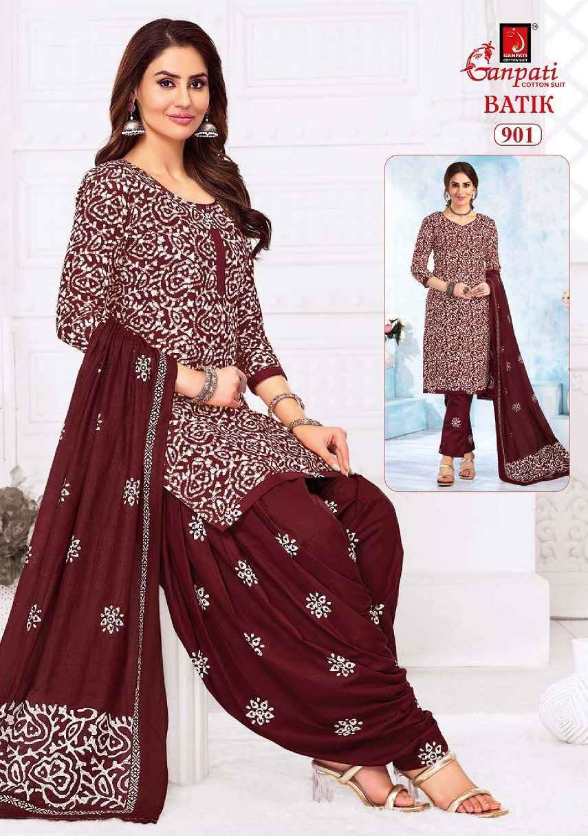 Ganpati Batik Vol 9 Cotton Dress Material Wholesale Price ( 15 Pcs Catalog )