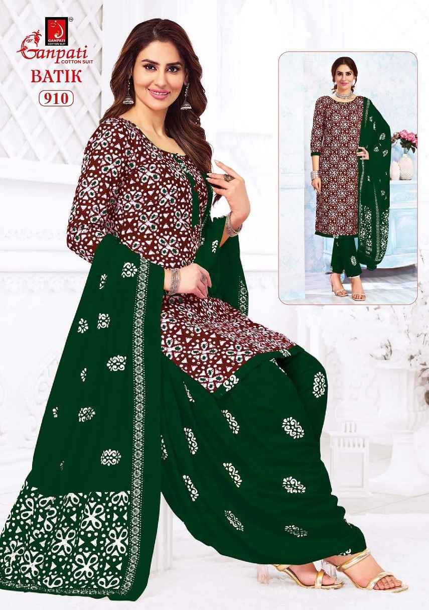 Ganpati Batik Vol 9 Cotton Dress Material Wholesale Price ( 15 Pcs Catalog )