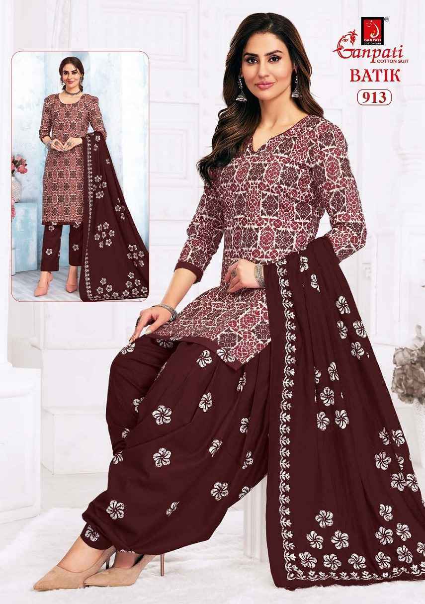 Ganpati Batik Vol 9 Cotton Dress Material Wholesale Price ( 15 Pcs Catalog )