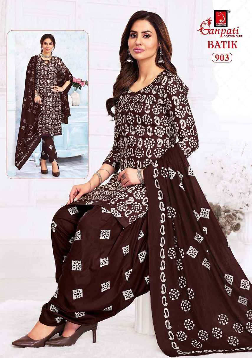 Ganpati Batik Vol 9 Cotton Dress Material Wholesale Price ( 15 Pcs Catalog )