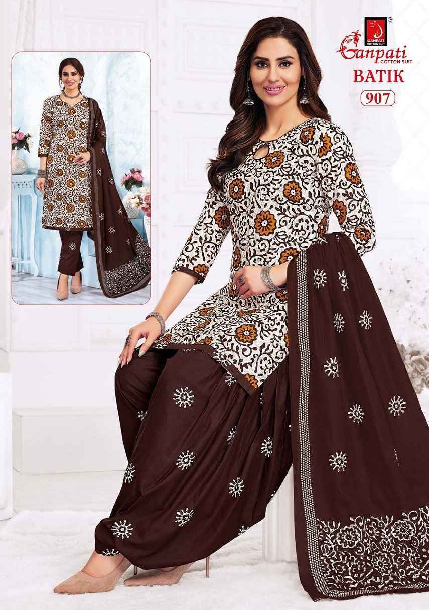 Ganpati Batik Vol 9 Cotton Dress Material Wholesale Price ( 15 Pcs Catalog )