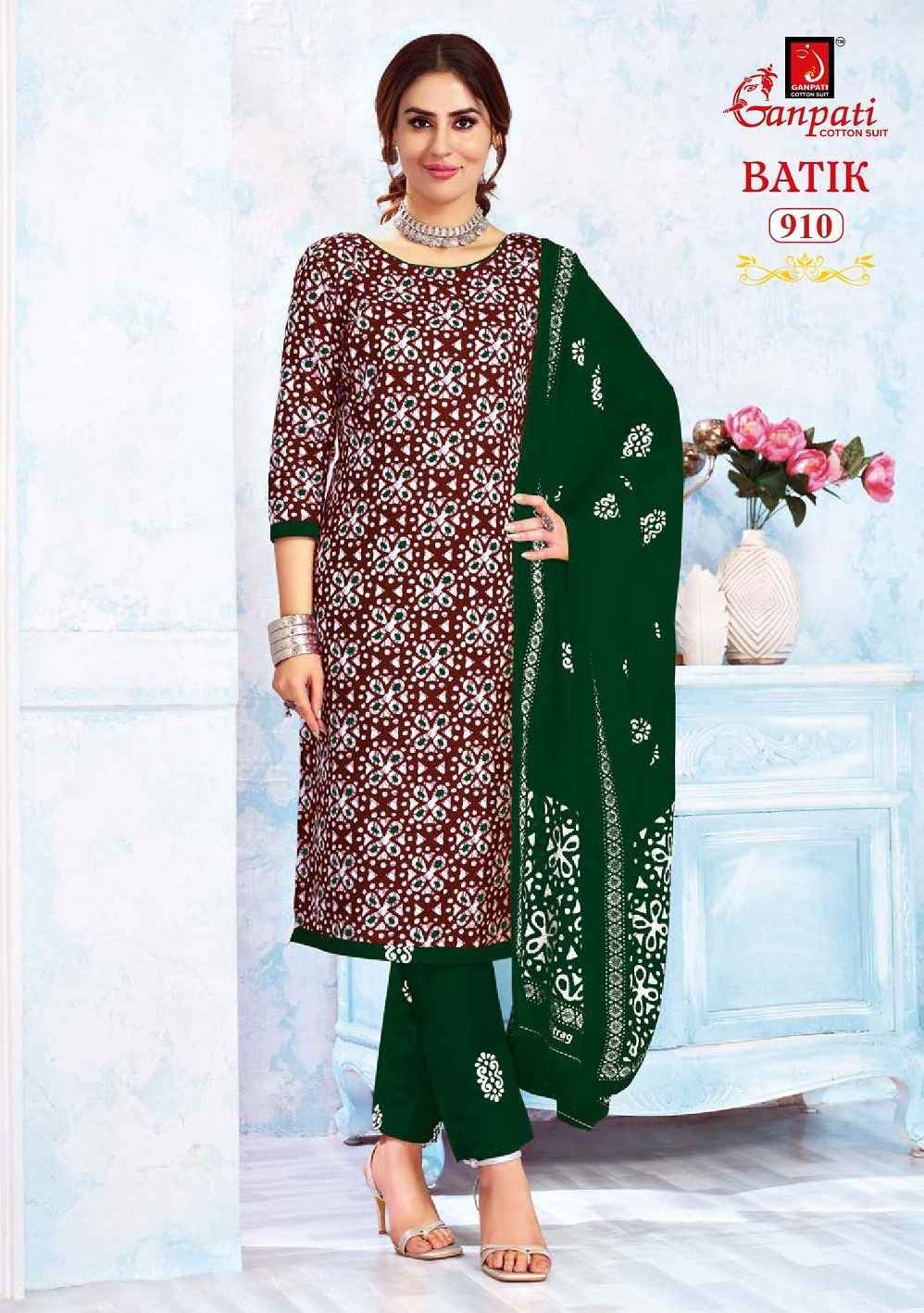 Ganpati Batik Vol 9 Readymade Cotton Dress Wholesale Price ( 15 Pcs Catalog )