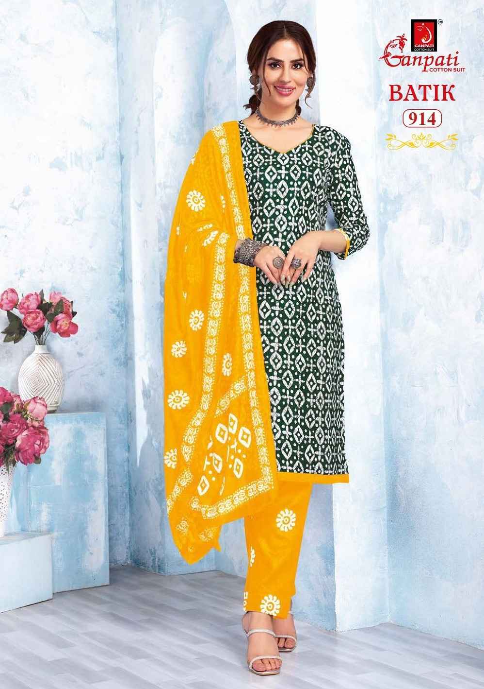 Ganpati Batik Vol 9 Readymade Cotton Dress Wholesale Price ( 15 Pcs Catalog )