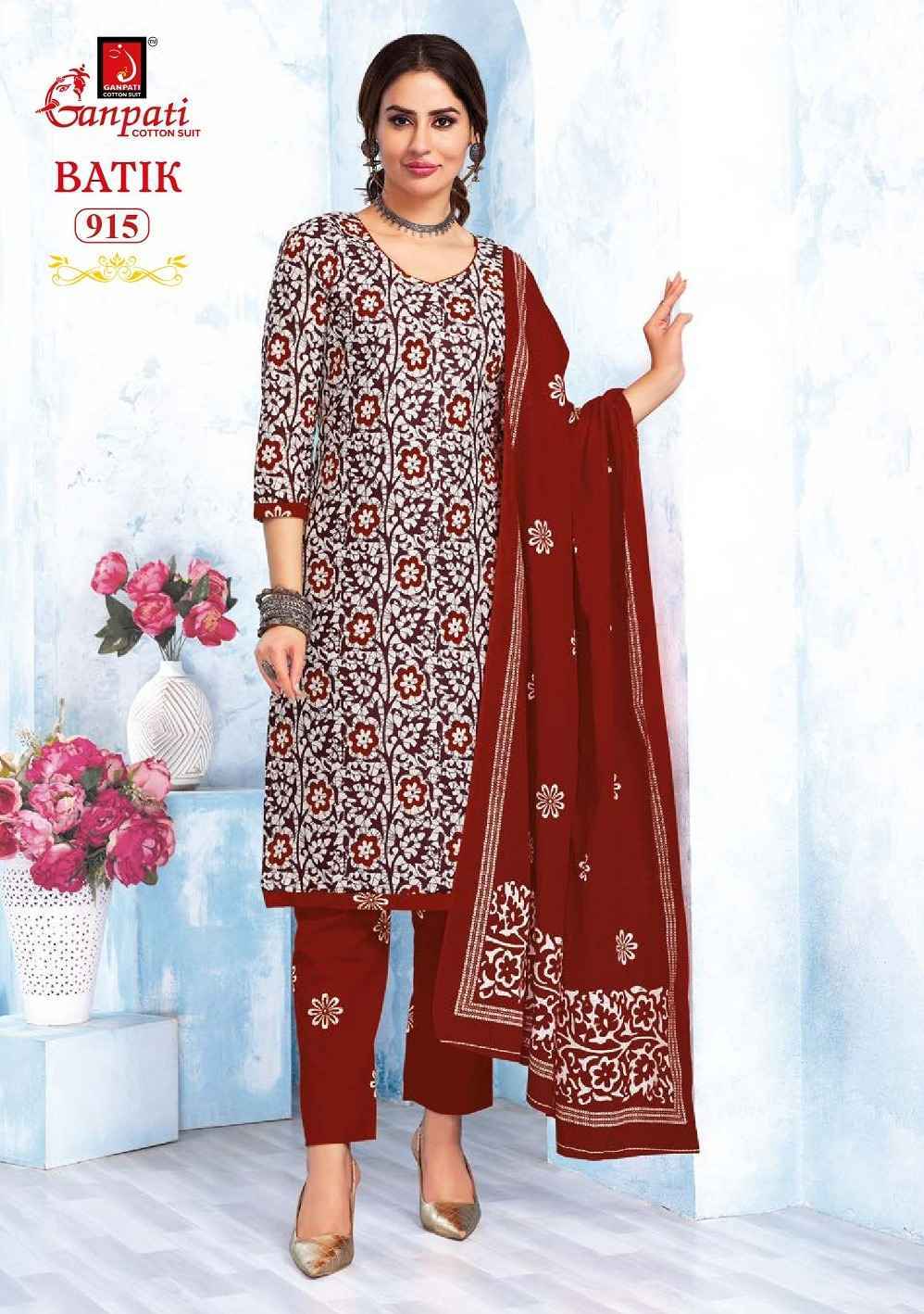 Ganpati Batik Vol 9 Readymade Cotton Dress Wholesale Price ( 15 Pcs Catalog )