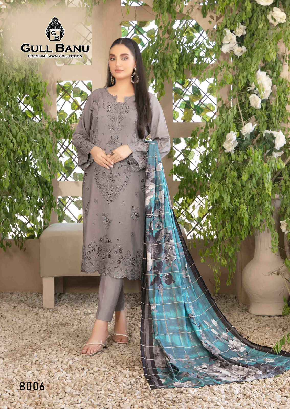 Gull A Ahmed Gull Banu Vol 8 Lawn Printed Dress Material ( 6 Pcs Dress Material )