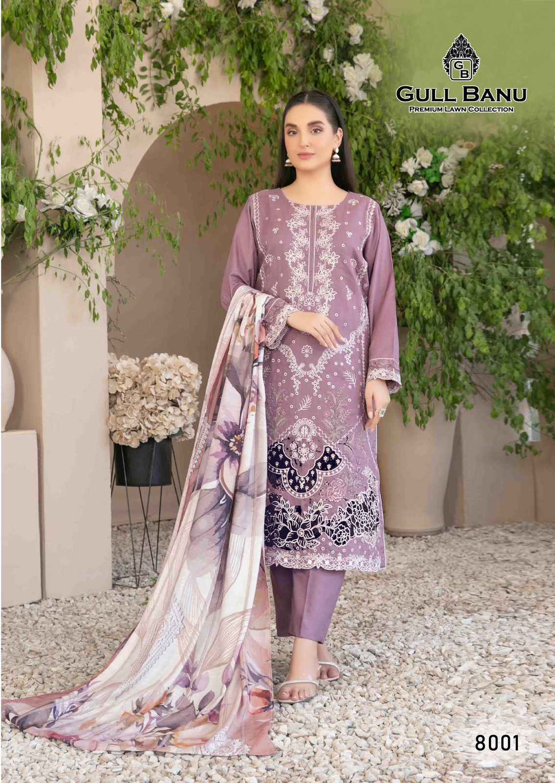 Gull A Ahmed Gull Banu Vol 8 Lawn Printed Dress Material ( 6 Pcs Dress Material )